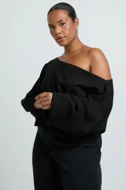 Sweat Asymétrique À Envers Bouclette Plus