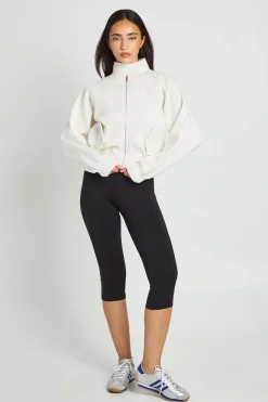 Sweat Bomber Col Cheminée Avec Détails Boutons-pression