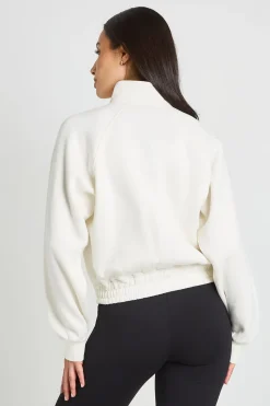 Sweat Bomber Col Cheminée Avec Détails Boutons-pression