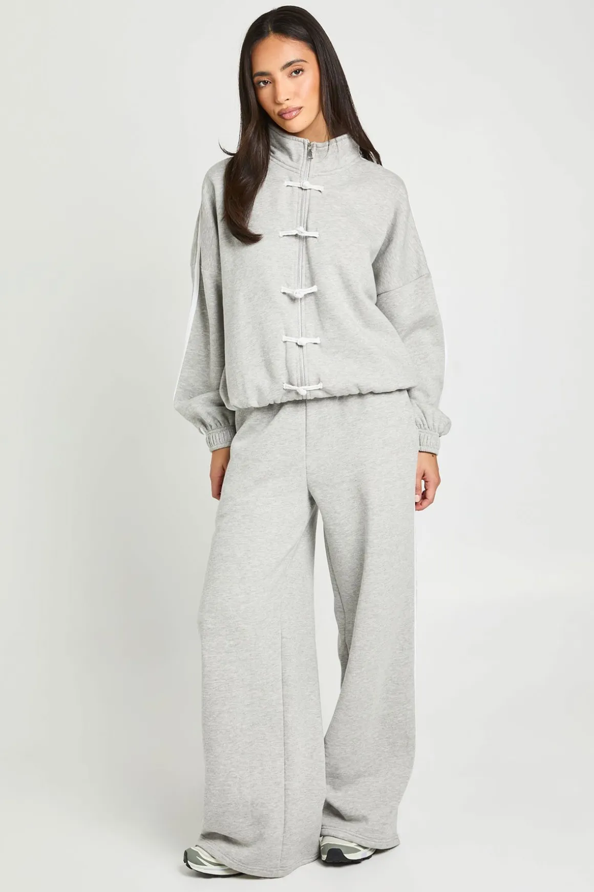 Sweat Bomber À Col Montant Avec Bandes Latérales Et Détails De Fermetures Éclair