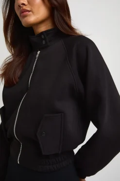 boohoo Sweat Bomber Col Montant À Pressions Détail Enton<Femme Sweats À Capuche Et Sweats|Athleisure