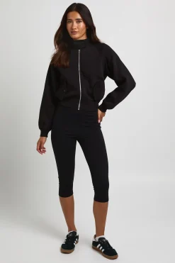 boohoo Sweat Bomber Col Montant À Pressions Détail Enton<Femme Sweats À Capuche Et Sweats|Athleisure