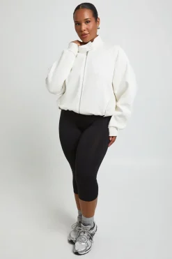 Sweat Bomber Grande Taille Col Cheminée Avec Détails Pressions
