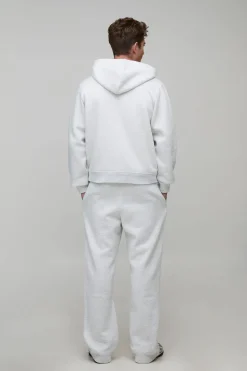 Sweat à capuche basique boxy à fermeture éclair