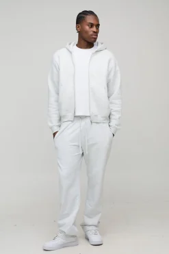 Sweat à capuche basique, coupe boxy, à fermeture éclair