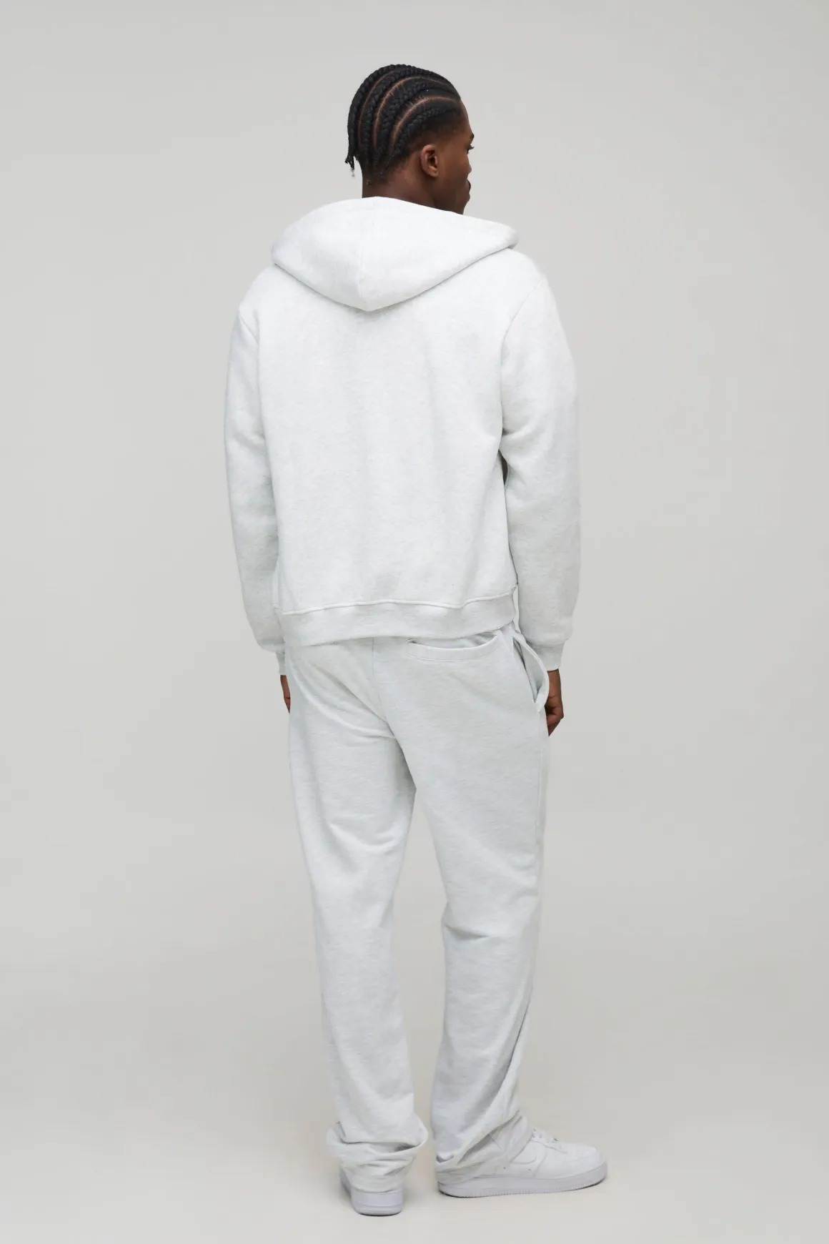Sweat à capuche basique, coupe boxy, à fermeture éclair