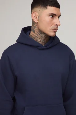 boohooMAN Sweat à capuche basique pour grandes personnes, coupe régulière à enfiler<Homme Tout Afficher|Sweats À Capuche Tall