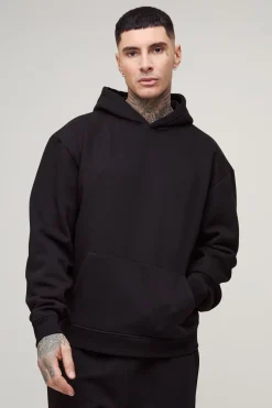 Sweat à capuche basique surdimensionné Tall 330GSM, coupe boxy