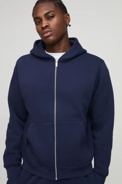 Sweat à capuche basique zippé
