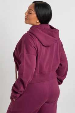 boohoo Sweat à capuche court à coupe boxy avec cordon de serrage contrasté<Femme Tops D’Automne|Sweats À Capuche Et Sweatshirts