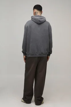boohooMAN Sweat à capuche graphique délavé surdimensionné, version longue en<Homme Tout Afficher|Sweats À Capuche Tall