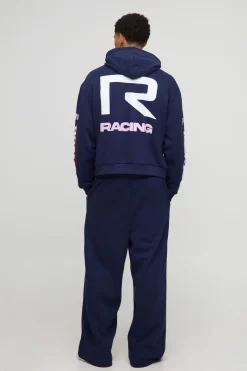 boohooMAN Sweat à capuche graphique moto surdimensionné et à coupe carrée<Homme Sweats À Capuche Et Sweatshirts|Sweats À Capuche Et Sweats