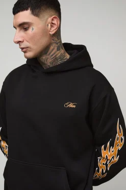 Sweat à capuche graphique pour homme, gothique, surdimensionné, avec motif de dés