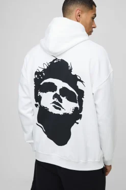 Sweat à capuche imprimé sous licence Morrissey oversize