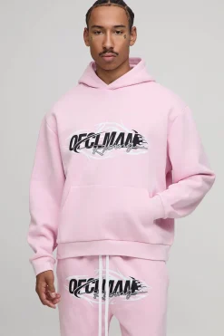 Sweat à capuche lavé graphique oversize boxy Ofclman & survêtement jogger décontracté