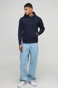 Sweat à capuche Navy Regular Fit, édition limitée, délavé et imprimé