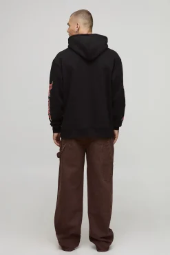 boohooMAN Sweat à capuche surdimensionné à imprimé machine à sous<Homme Sweats À Capuche Et Sweatshirts|Sweats À Capuche Et Sweats