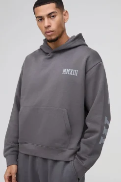 Sweat à capuche officiel surdimensionné et au design carré