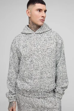 boohooMAN Sweat à capuche oversize bouclé boxy pour personnes de grande taille<Homme Tout Afficher|Sweats À Capuche Tall