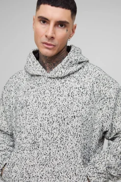 boohooMAN Sweat à capuche oversize bouclé boxy pour personnes de grande taille<Homme Tout Afficher|Sweats À Capuche Tall