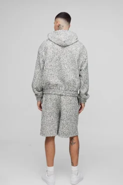 boohooMAN Sweat à capuche oversize bouclé boxy pour personnes de grande taille<Homme Tout Afficher|Sweats À Capuche Tall
