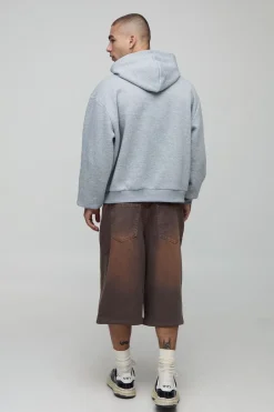 Sweat à capuche oversize boxy à appliqué imprimé vache