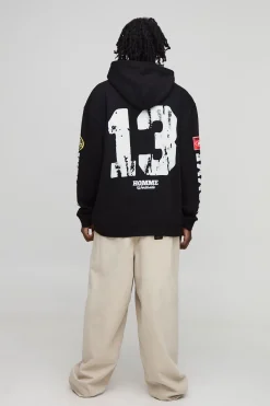 boohooMAN Sweat à capuche oversize imprimé sous licence Coca Cola de Noël<Homme Sweats À Capuche Et Sweatshirts|Sweats À Capuche Et Sweats