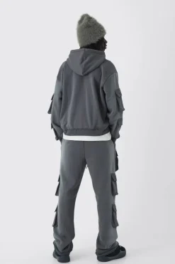 Sweat à capuche oversize utilitaire