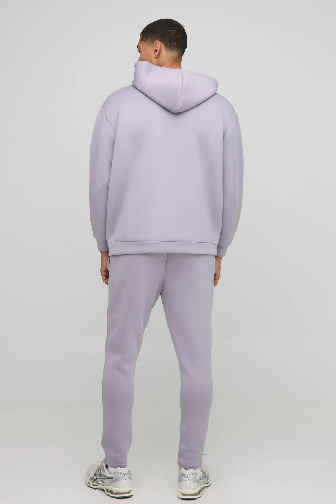 Sweat à capuche oversize zip Through Bonded Scuba