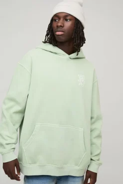 boohooMAN Sweat à capuche Pagoda édition limitée oversize délavé<Homme Sweats À Capuche Et Sweatshirts|Sweats À Capuche Et Sweats