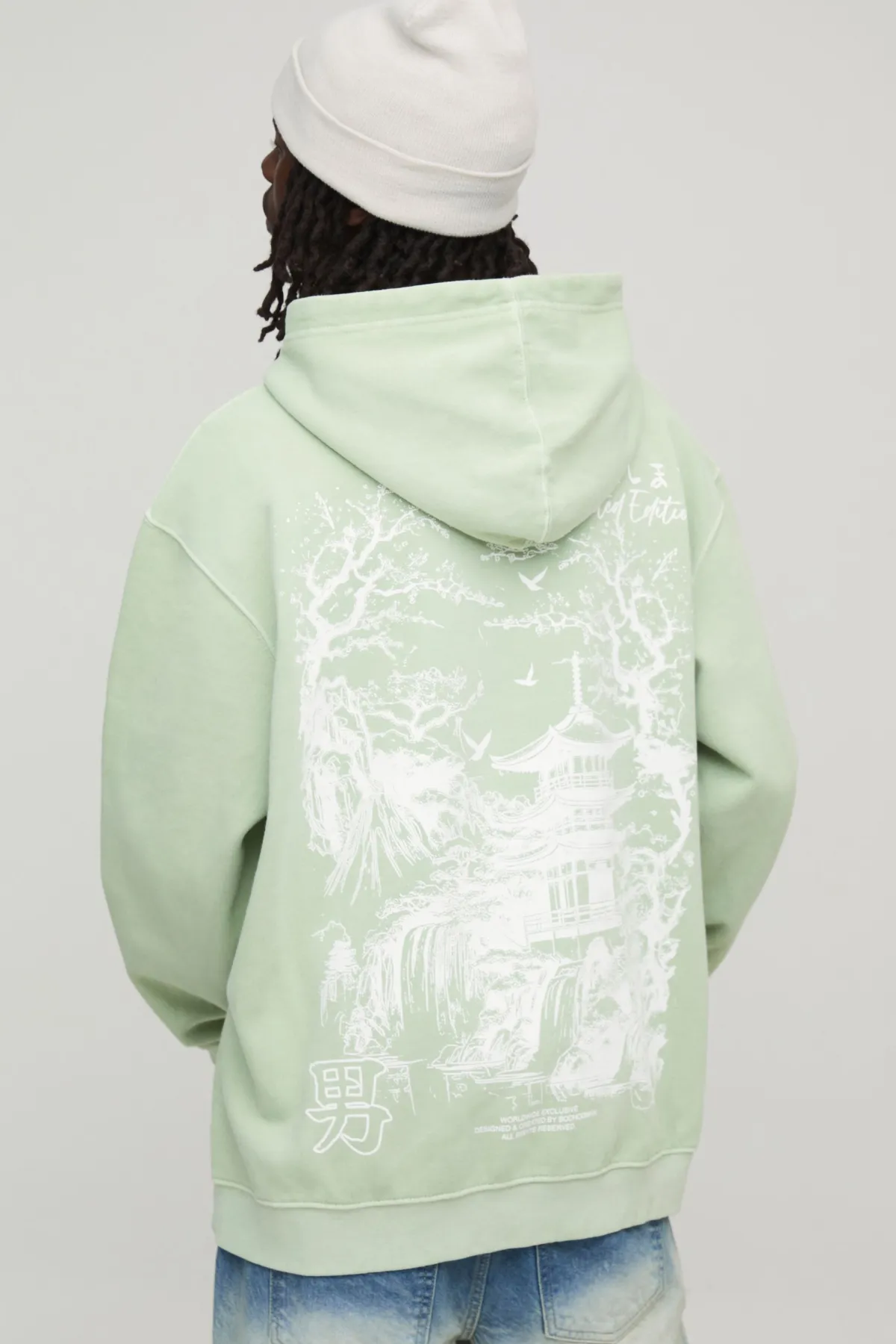 boohooMAN Sweat à capuche Pagoda édition limitée oversize délavé<Homme Sweats À Capuche Et Sweatshirts|Sweats À Capuche Et Sweats