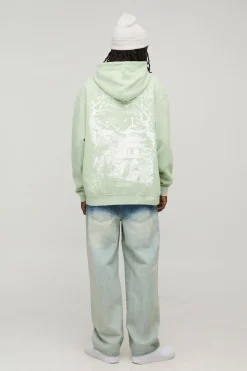 boohooMAN Sweat à capuche Pagoda édition limitée oversize délavé<Homme Sweats À Capuche Et Sweatshirts|Sweats À Capuche Et Sweats