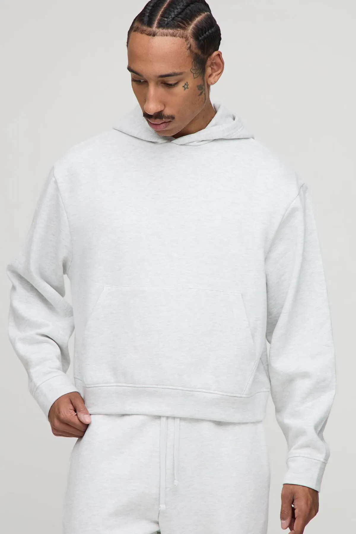 boohooMAN Sweat à capuche surdimensionné, rétréci et en tissu épais<Homme Sweats À Capuche Et Sweatshirts|Sweats À Capuche Et Sweats