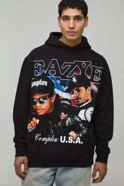 Sweat à capuche surdimensionné imprimé avec licence Eazy-E
