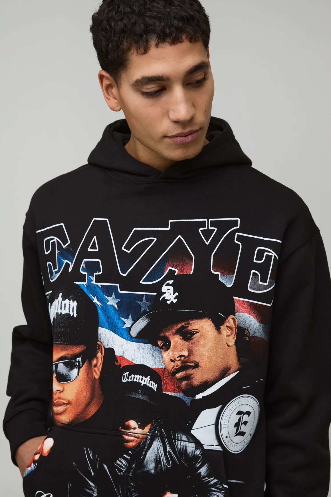 Sweat à capuche surdimensionné imprimé avec licence Eazy-E