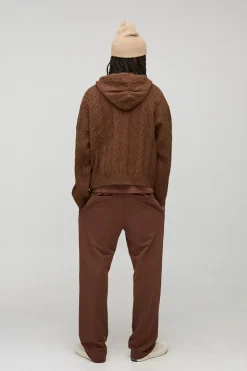 boohooMAN Sweat à capuche surdimensionné zippé en maille torsadée<Homme Sweats À Capuche Et Sweatshirts|Sweats À Capuche Et Sweats