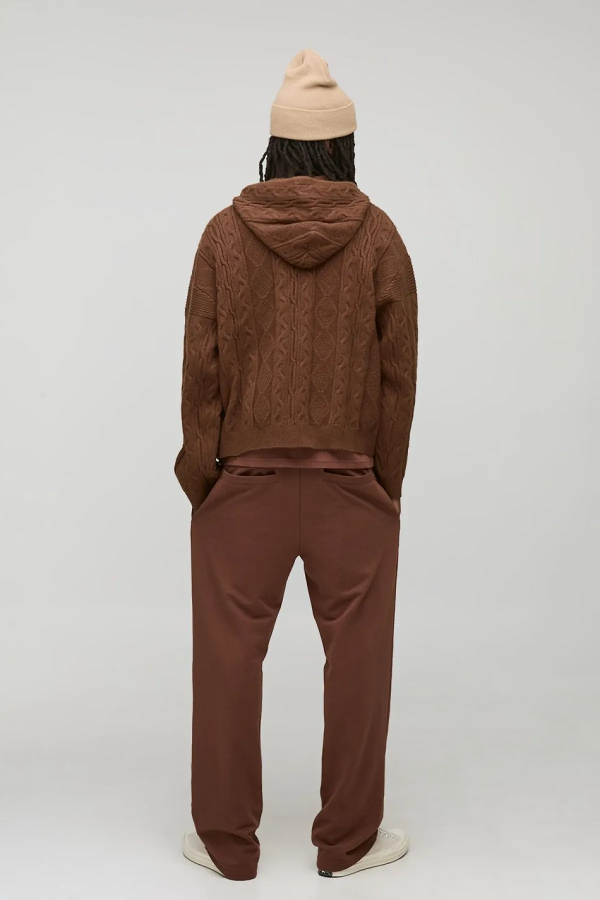 boohooMAN Sweat à capuche surdimensionné zippé en maille torsadée<Homme Sweats À Capuche Et Sweatshirts|Sweats À Capuche Et Sweats