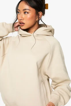 Sweat à capuche surdimensionné à coutures raglan
