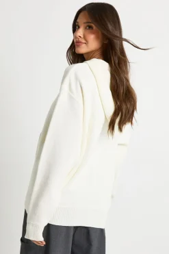 Sweat à capuche tricoté brodé sportif