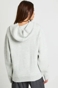 boohoo Sweat à capuche tricoté oversize Sports Club<Femme Pulls Et Gilets|Toutes Les Mailles