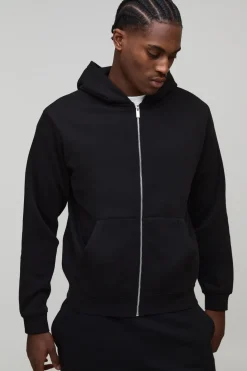 Sweat à capuche zippé à coupe régulière
