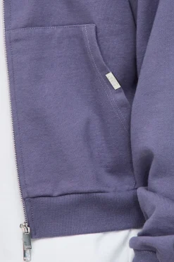 Sweat à capuche zippé Premium Man Script, version poids lourd, coupe rétrécie