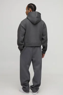 boohooMAN Sweat à capuche zippé surdimensionné, rétréci et en tissu lourd<Homme Sweats À Capuche Et Sweatshirts|Sweats À Capuche Grande Taille