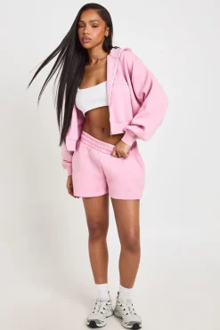 boohoo Sweat à capuche zippé surdimensionné à manches ballon et coupe boxy<Femme Basiques|Sweats À Capuche Et Sweats
