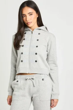 Sweat À Casynthétiqueche Ajusté Zippé À Détails Militaires