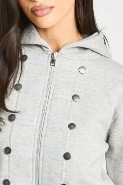 Sweat À Casynthétiqueche Ajusté Zippé À Détails Militaires