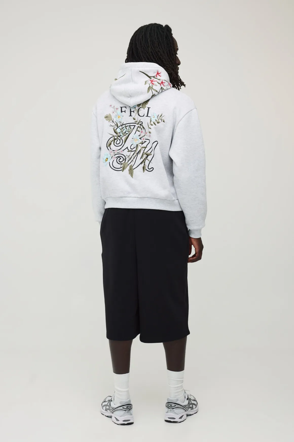 Sweat À Casynthétiqueche Ample Brodé De Motifs Floraux