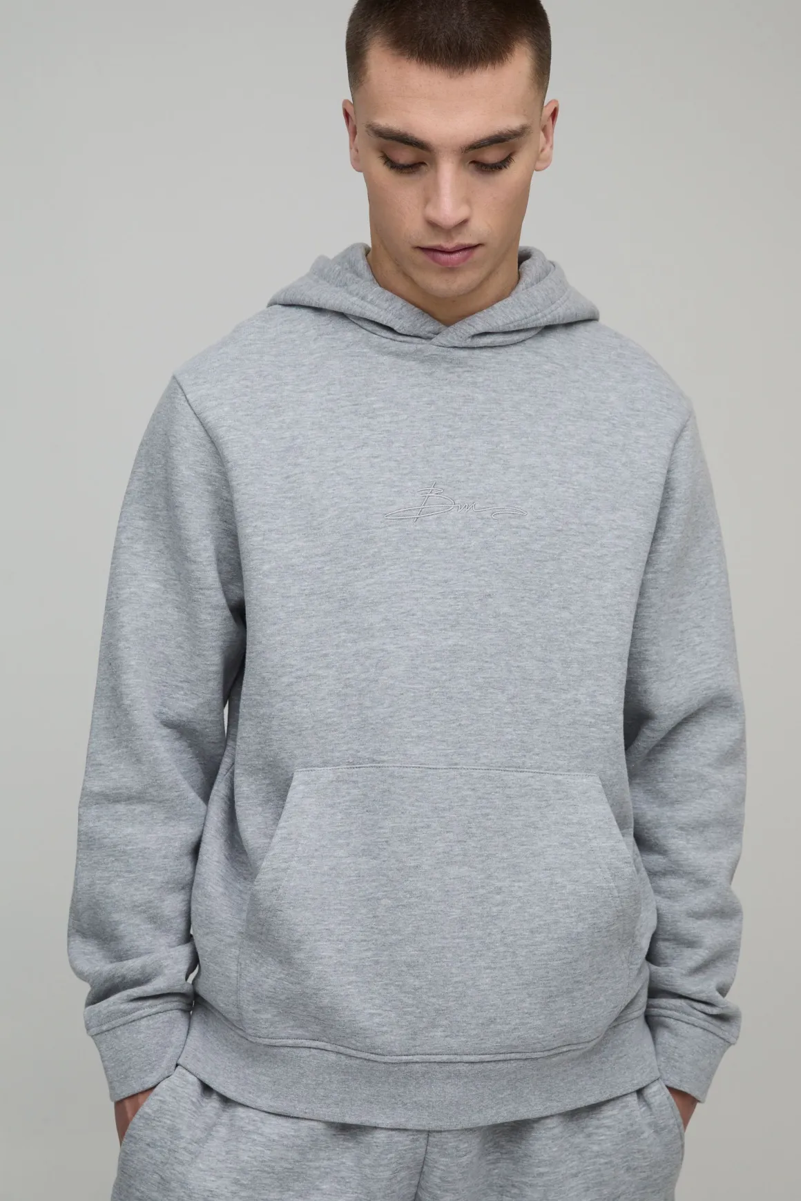 Sweat à Casynthétiqueche Basic BM Signature Coupe Regular à Enfiler