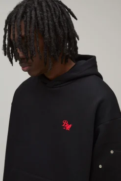 boohooMAN Sweat à Casynthétiqueche BM Surdimensionné à Panneaux Coupe Boxy<Homme Sweats À Capuche Et Sweatshirts|Sweats À Capuche Et Sweats