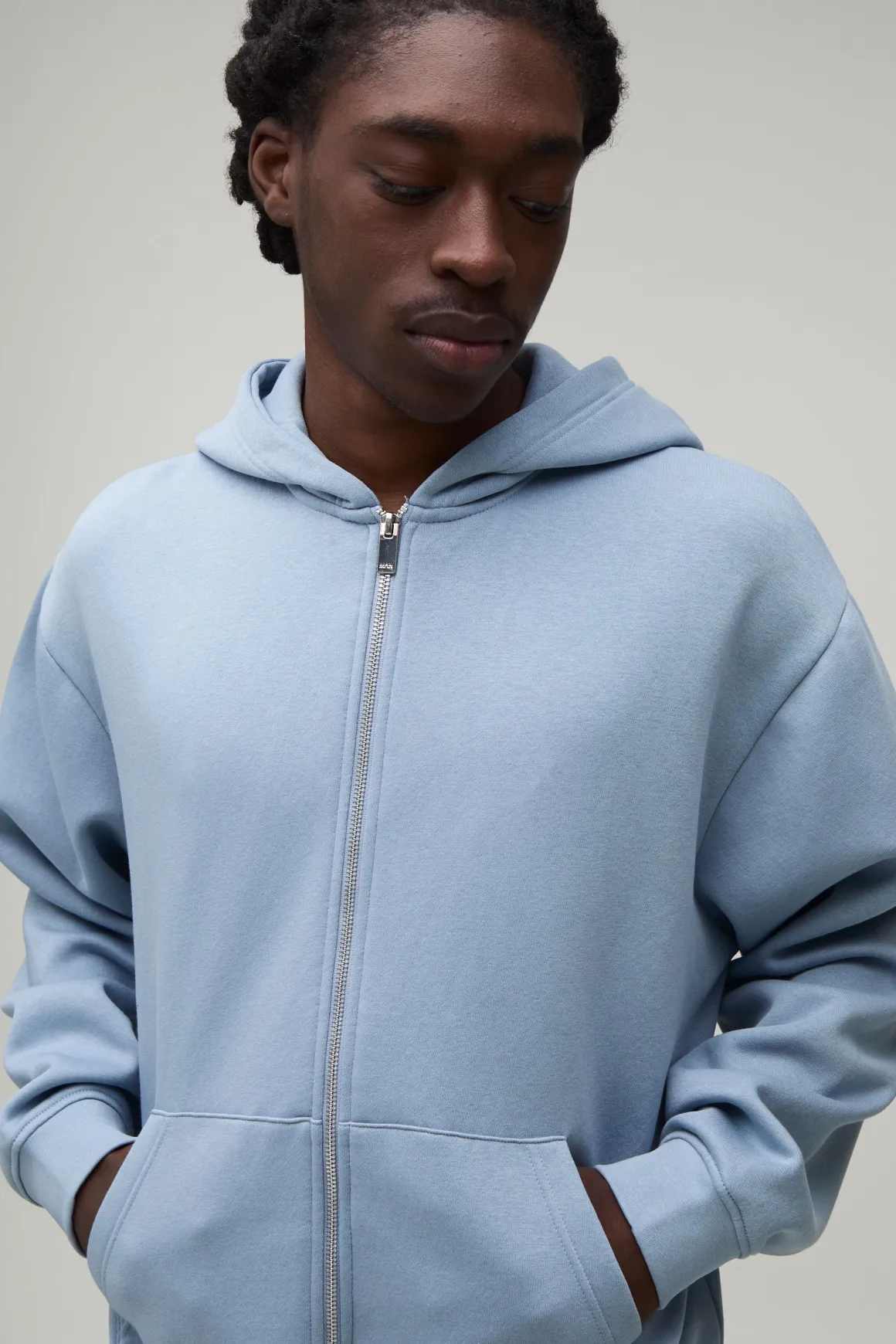 Sweat À Casynthétiqueche Boxy Avec Fermeture Éclair